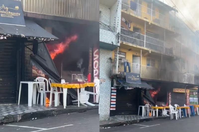 incendio lanchonete centro manaus