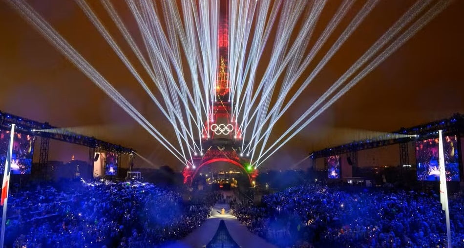 Torre Eiffel abertura Olimpíadas