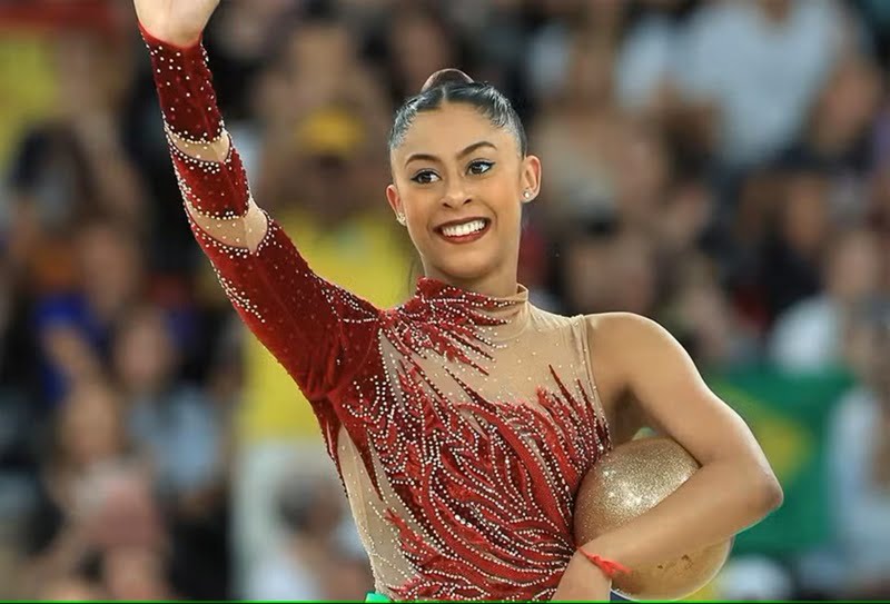 Bárbara Domingos na final da ginástica