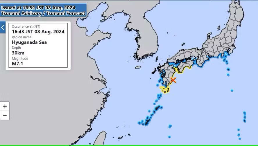 terremoto Japão alerta tsunami