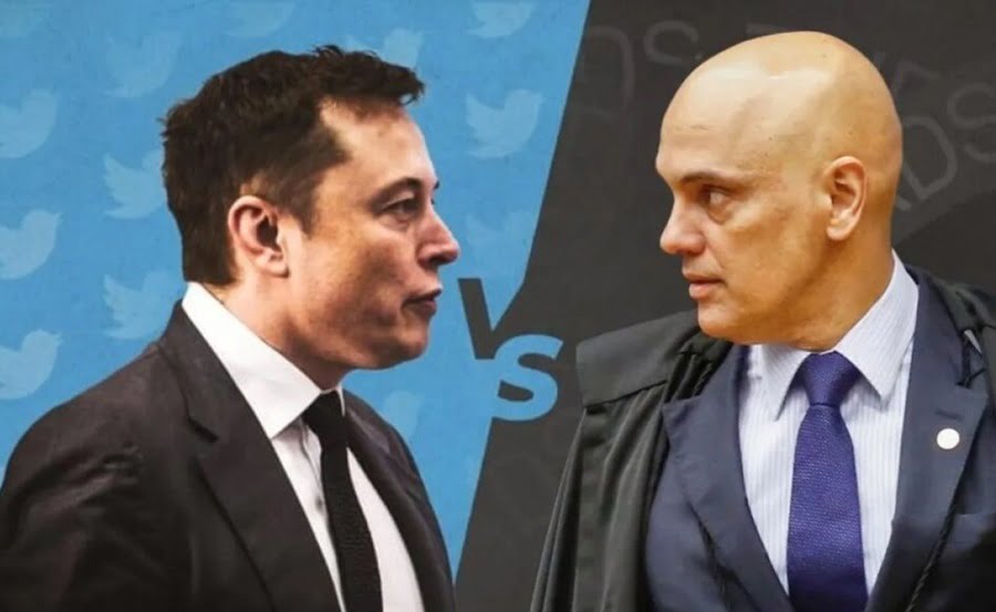 Elon Musk e Alexandre de Moraes