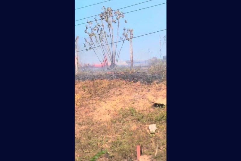 Incêndio pista Aeroclube Manaus