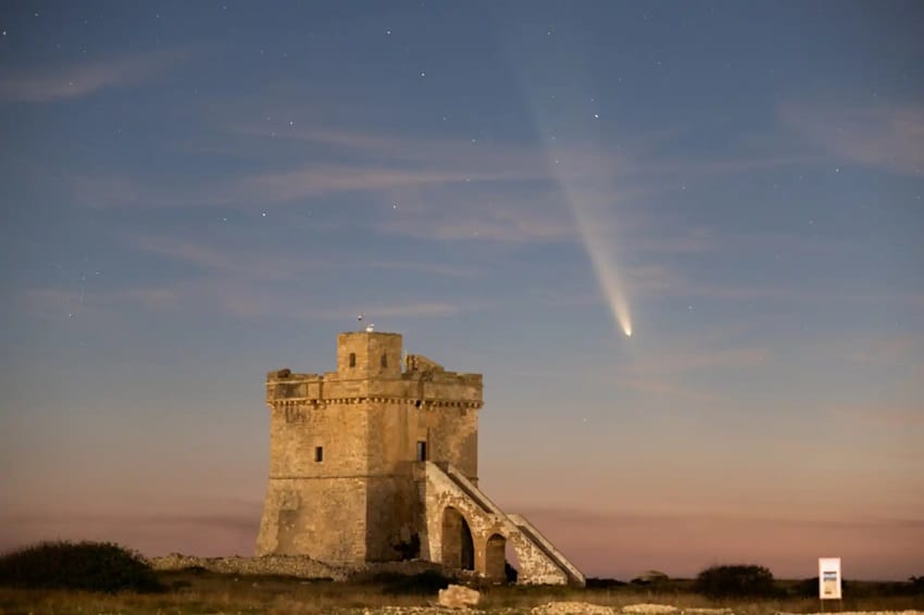 passagem Cometa astrônomos fotos