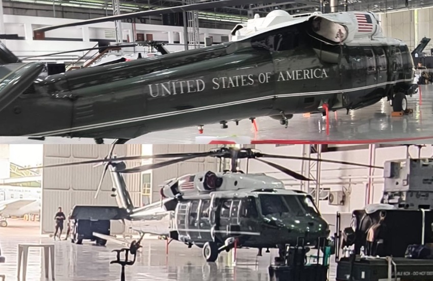 jato e helicóptero segurança Biden