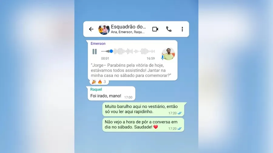 Transcrição de áudios WhatsApp