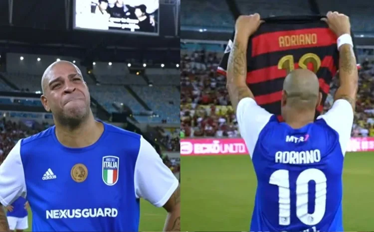 Adriano Imperador se despede do futebol com noite mágica e cheia de emoções no Maracanã