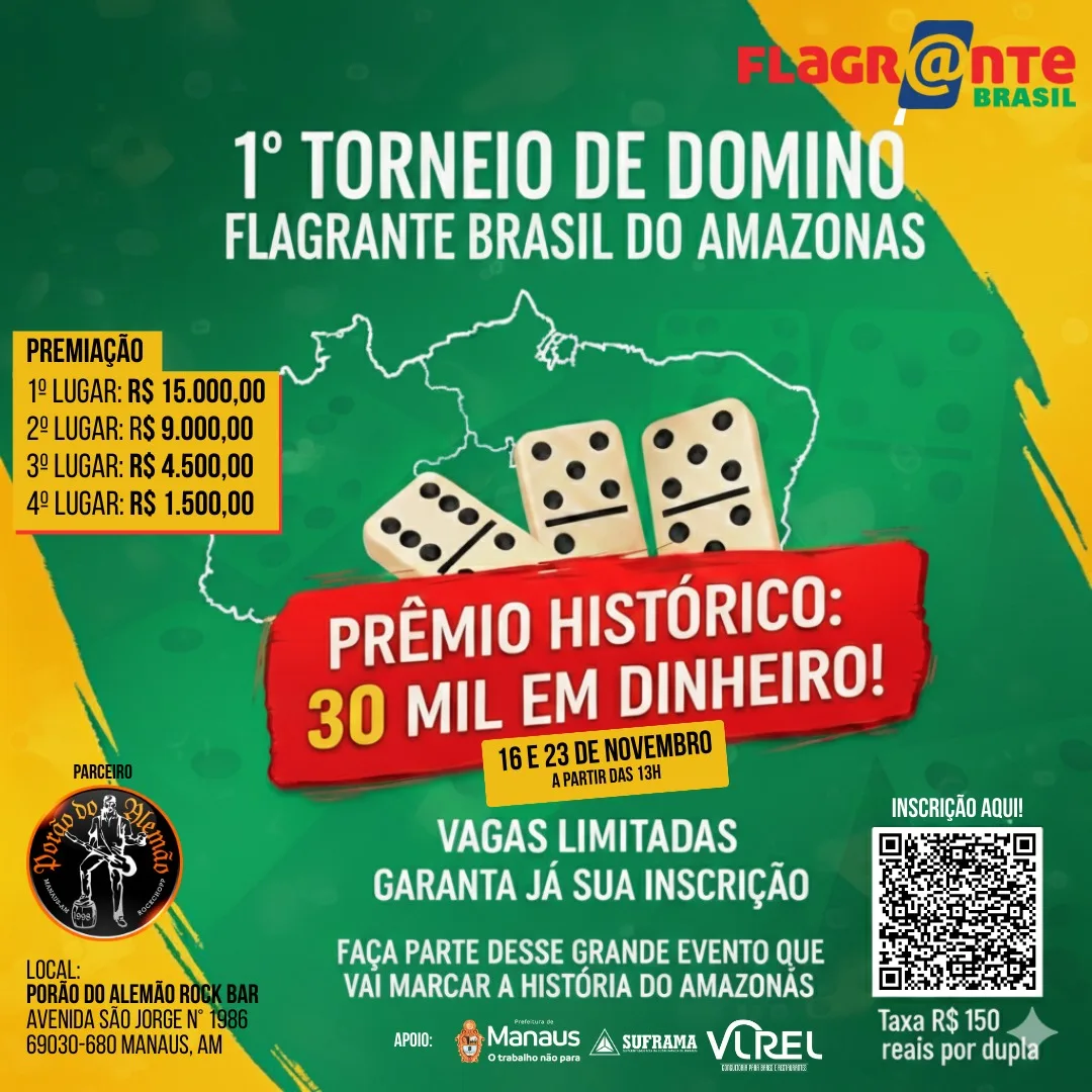 Porão do Alemão recebe o 1º Torneio de Dominó Flagrante Brasil com R$ 30 mil em prêmios