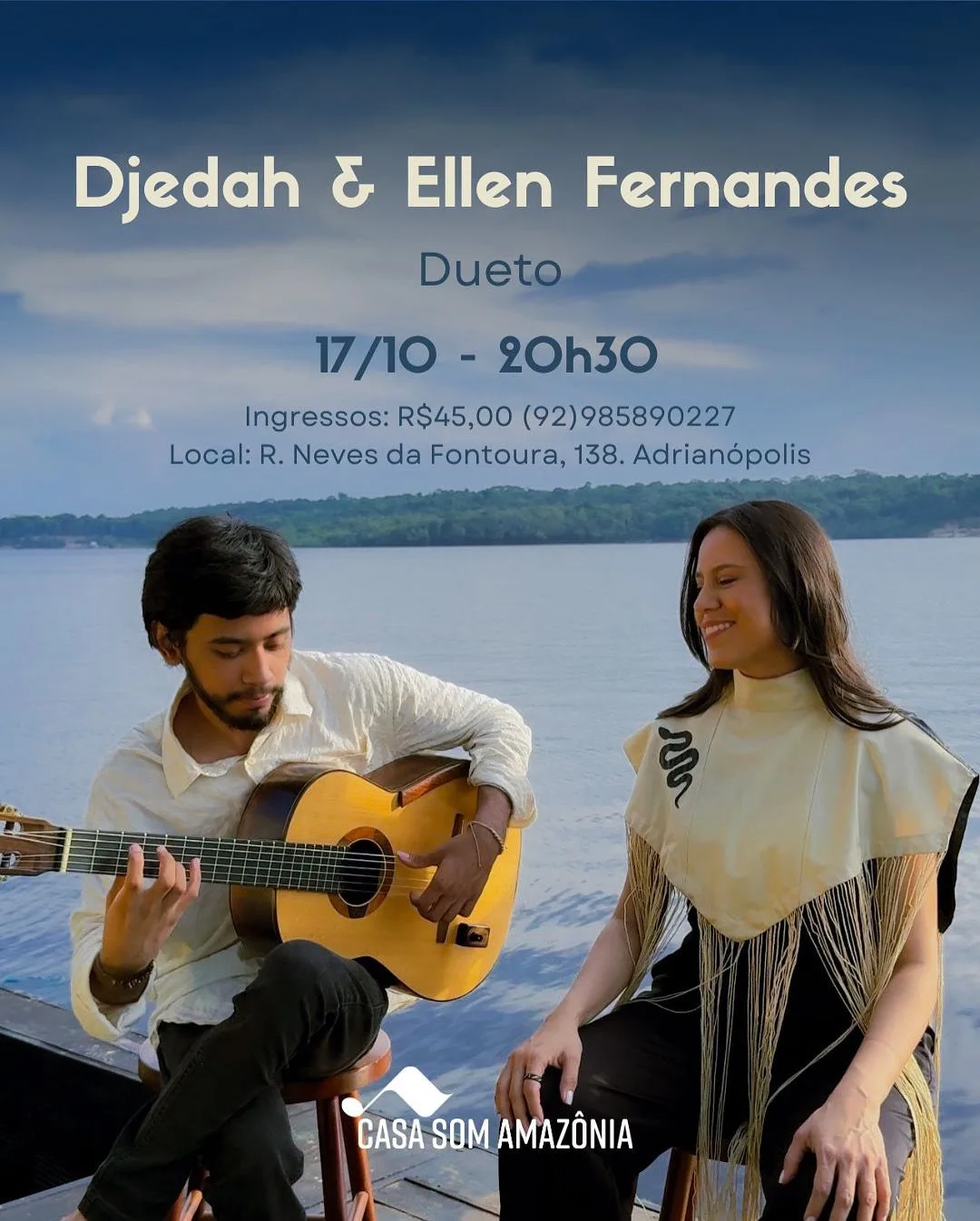 Música de Manaus para o Mundo: Ellen Fernandes consolida 20 anos de carreira em show com prodígio do violão Djedah
