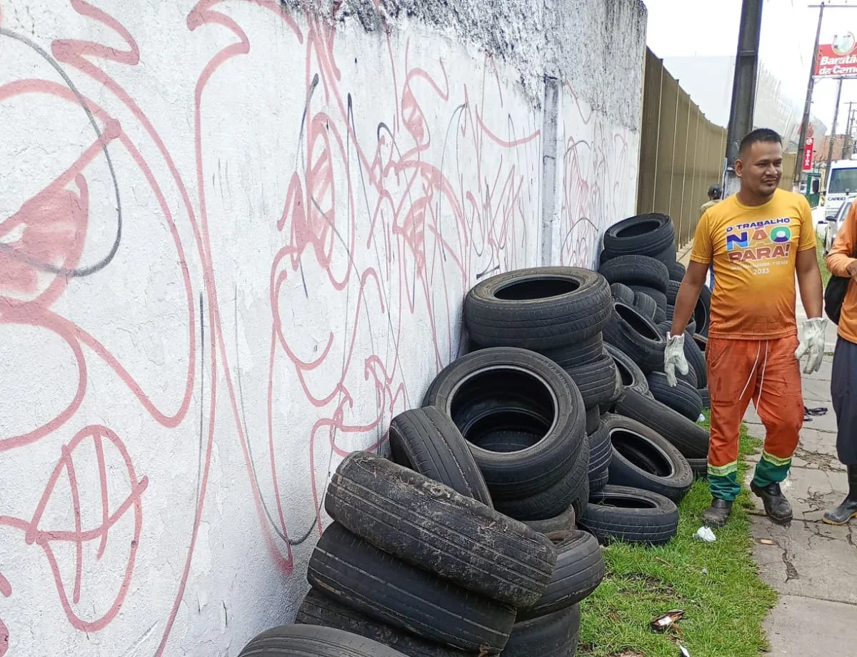 Prefeitura recolhe cerca de 10 mil pneus descartados irregularmente em Manaus no mês de setembro