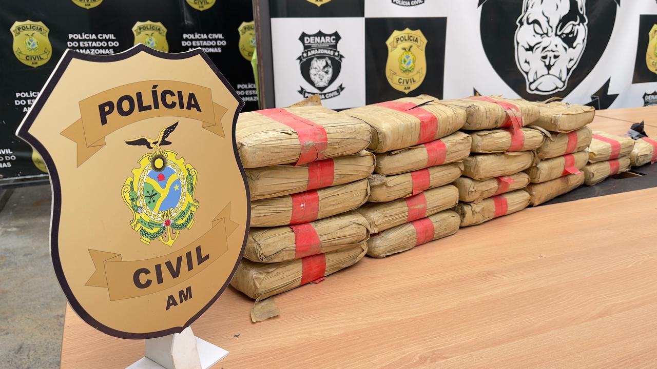 Polícia Civil do Amazonas apreende cerca de 300 kg de drogas avaliados em R$ 5,5 milhões, em Manaus